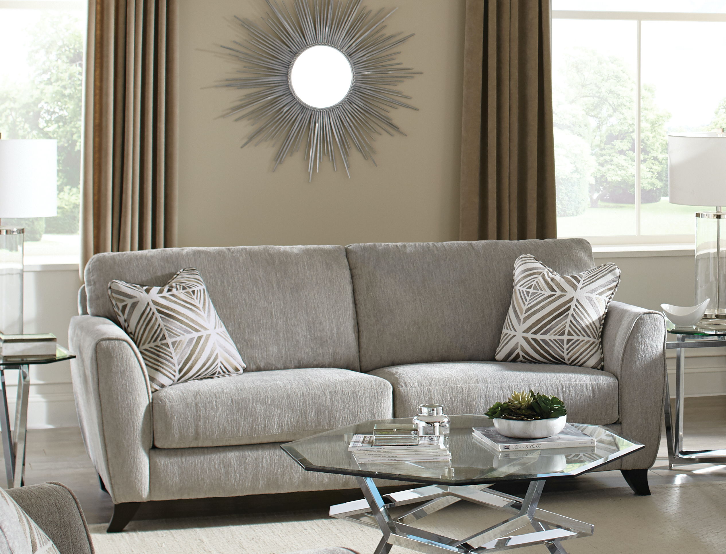Alyssa - Sofa - Pebble Image