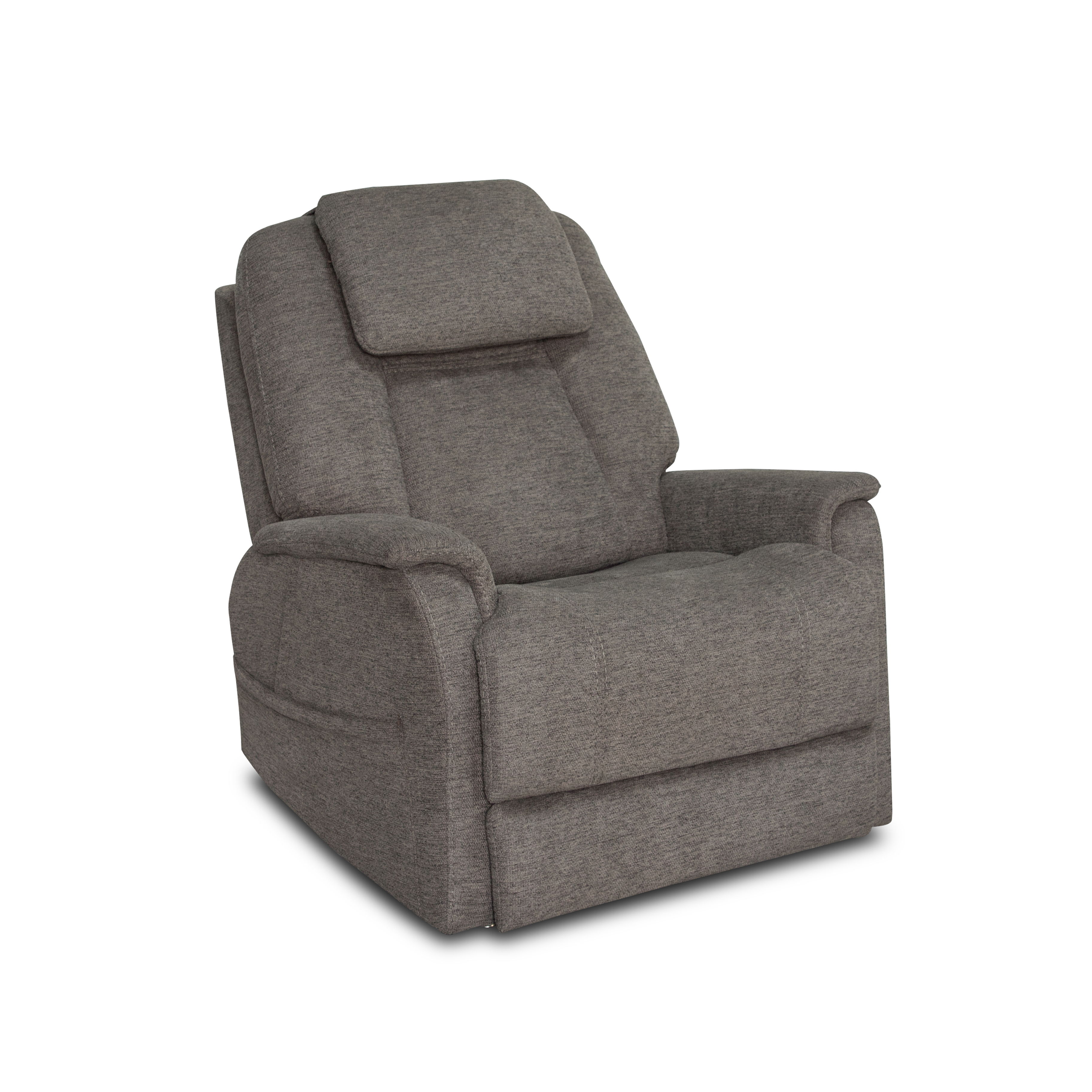 Zecliner Model 3+ Petite - Power Sleep Chair With Power Headrest, Lumbar, Heat & Massage - Dark Gray, dark gray
