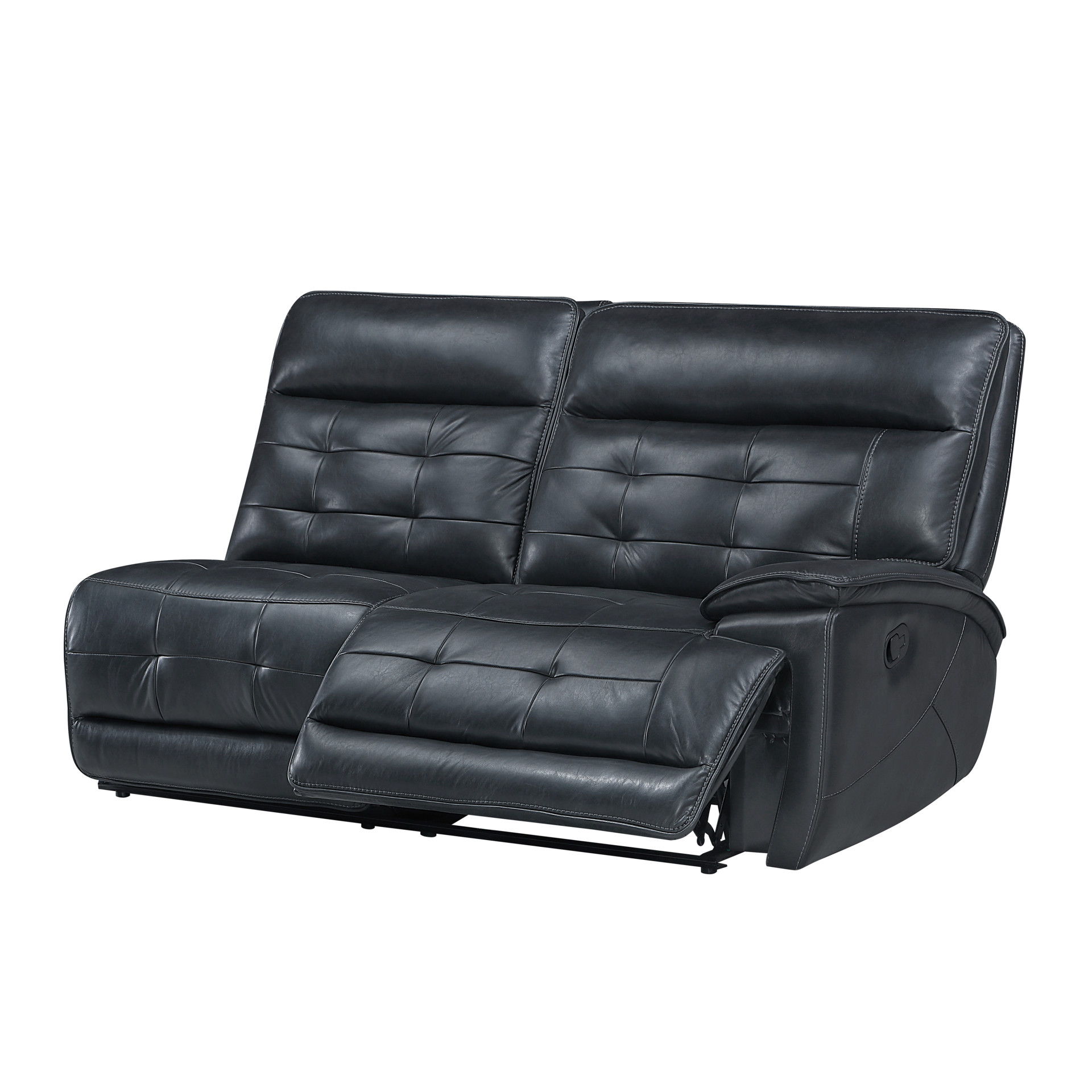 Warner - RAF Loveseat With 1 Recliner - Black