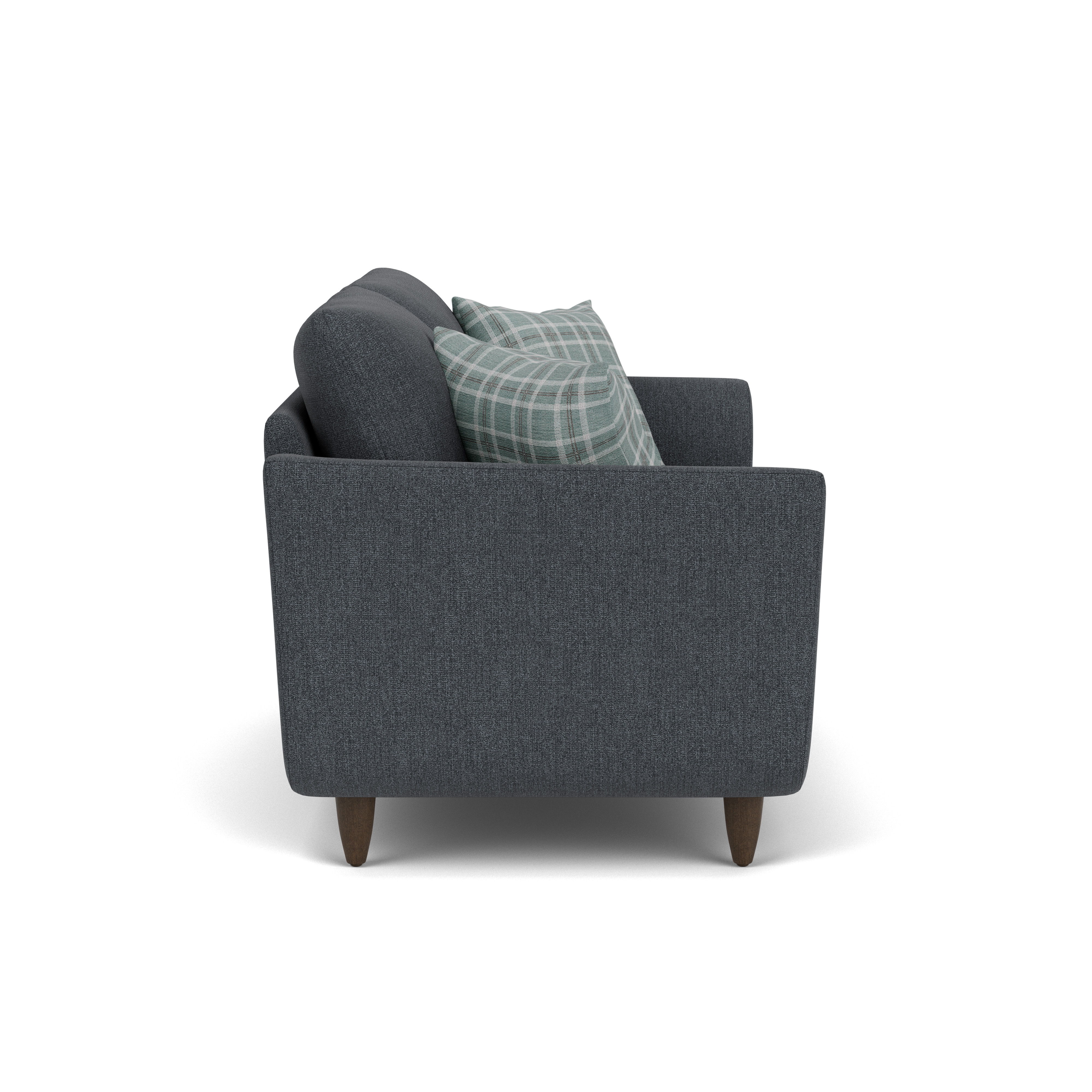 Mia - Fabric Loveseat, dark gray, view 6