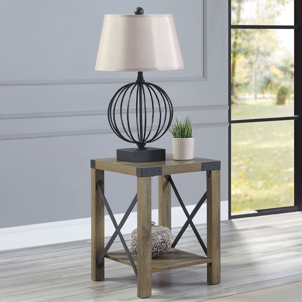 Abiram - End Table - Rustic Oak Image