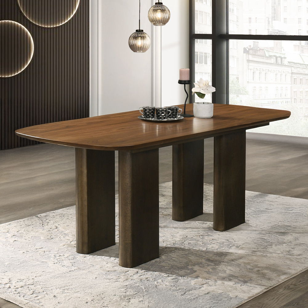 Delina - Dining Table - Walnut, dark brown