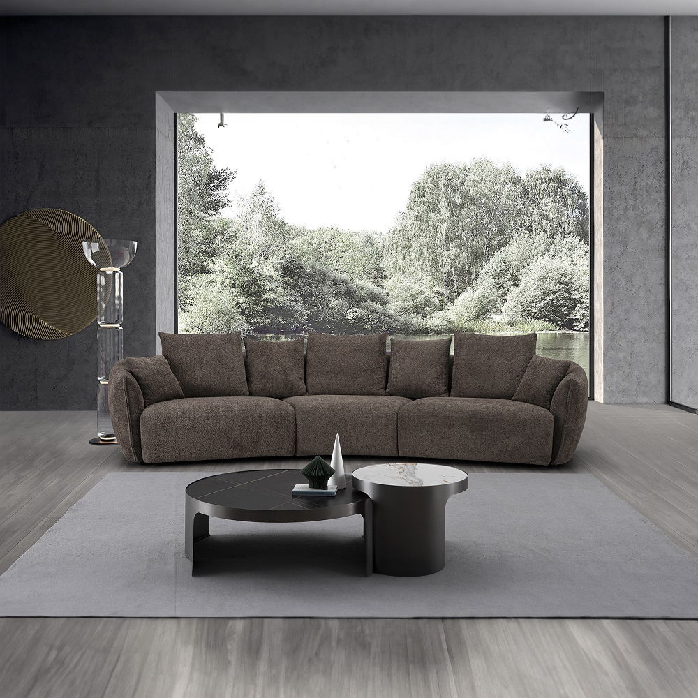 Bash - Sofa With 7 Pillows - Macca Anthology Boucle, dark brown, view 5