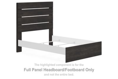 Hollivern – Full Panel Headboard/Footboard – Dark Gray