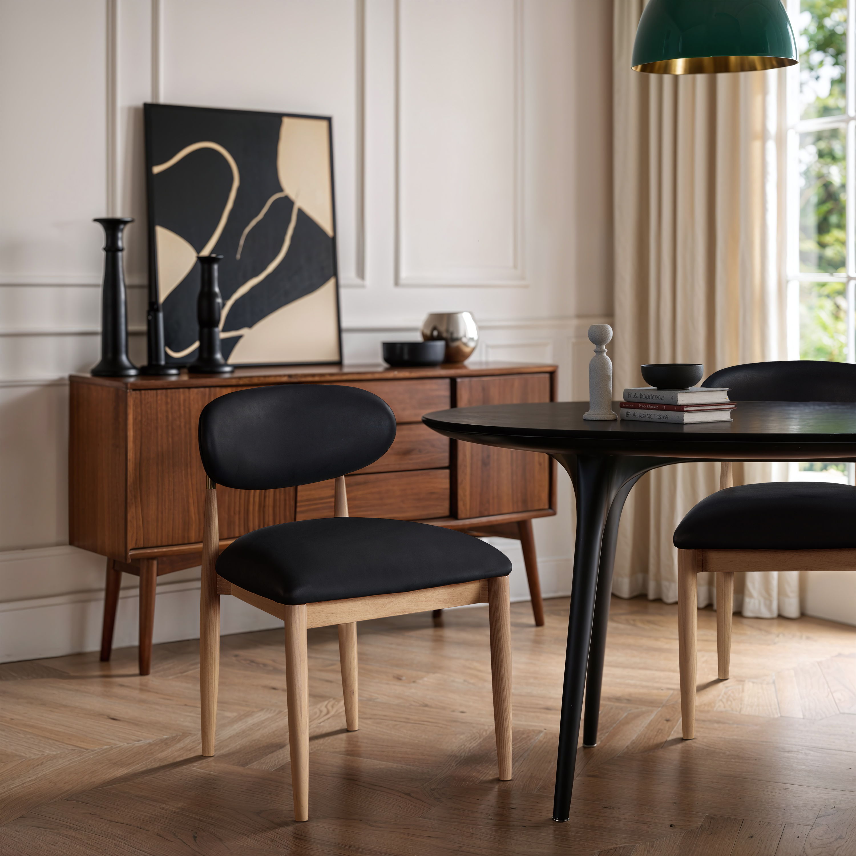 Riccio - Dining Side Chair (Set of 2) - Black