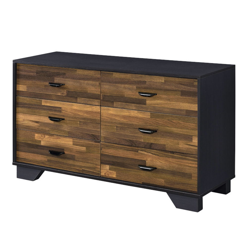 Eos - Dresser - Walnut & Black, dark brown