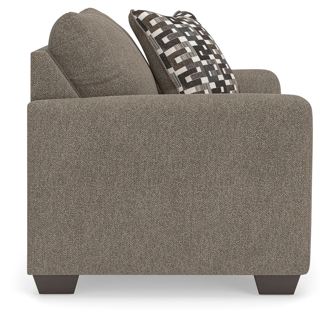 Triston-Peaks - 2 Pc. - Chair And A Half, Ottoman - Suede