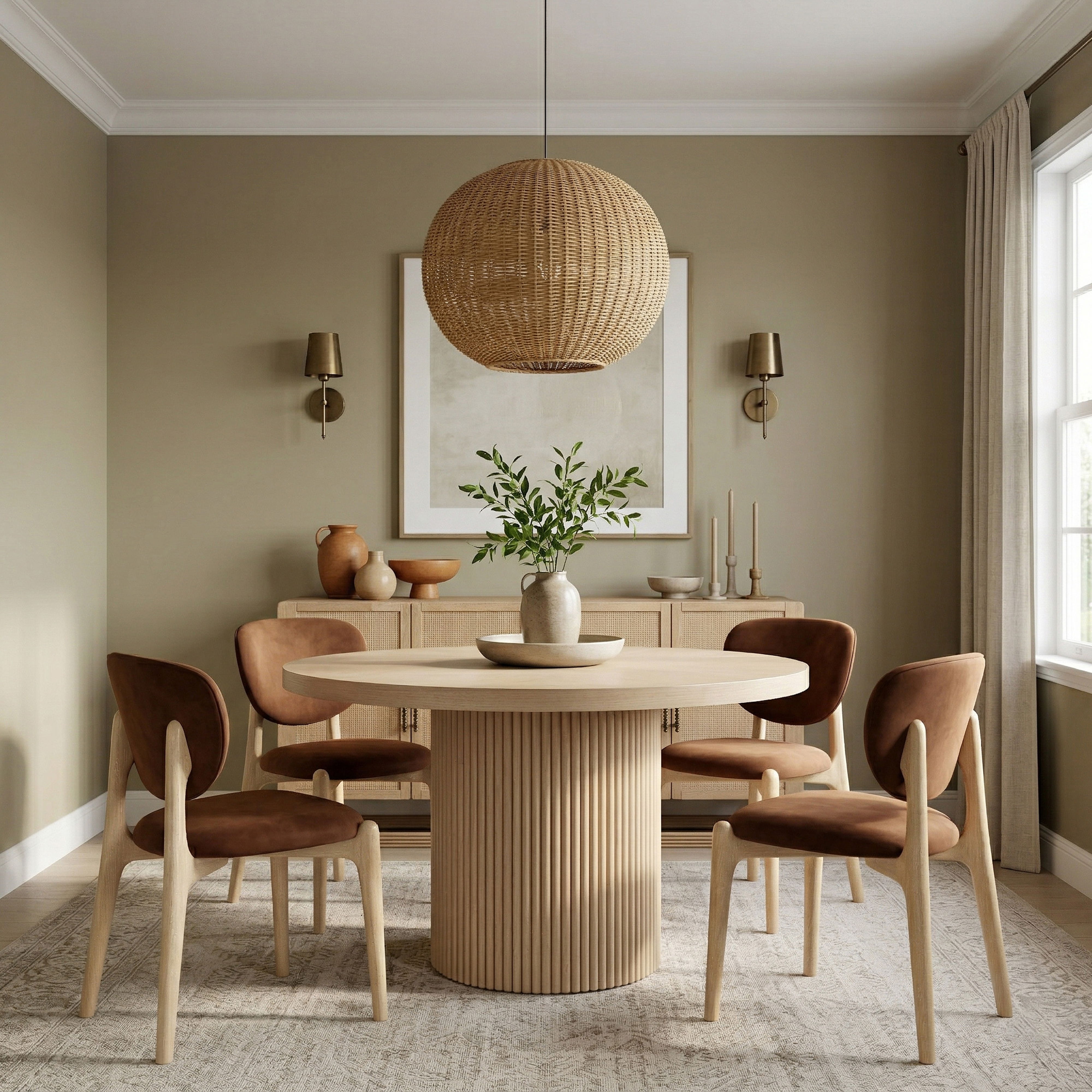 Velora - Upholstered Dining Chair (Set of 2) - Cognac / Natural