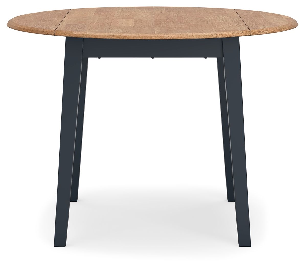 Ashley Furniture Gesthaven - Round Dining Room Drop Leaf Table - Natural / Blue - Image 3