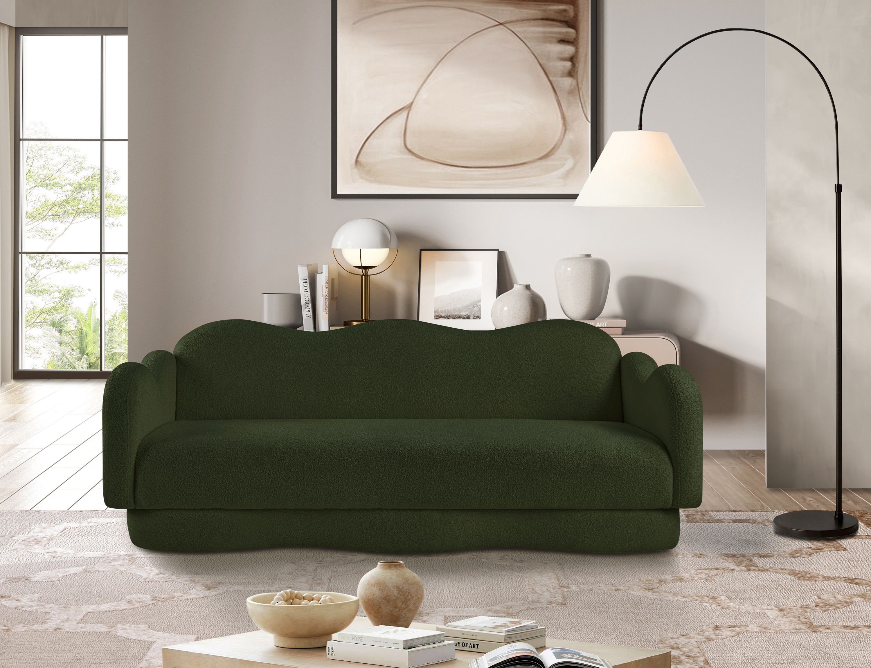 Bloom - Teddy Fabric Sofa - Green