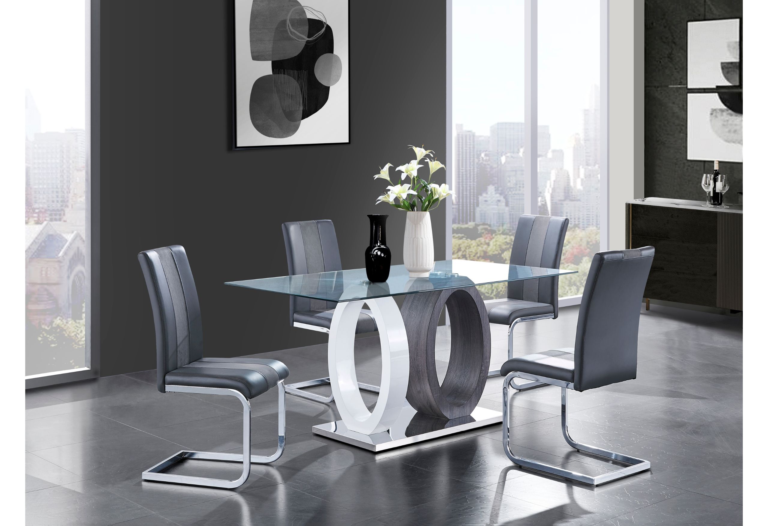7 Pc · Dining Table And 6 Dinning Chairs
