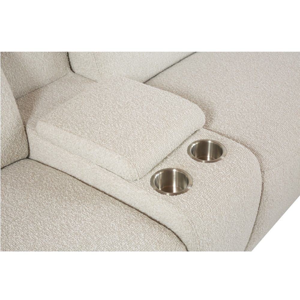 Dayana - Power Motion Sectional Sofa - Beige Boucle, beige, view 8