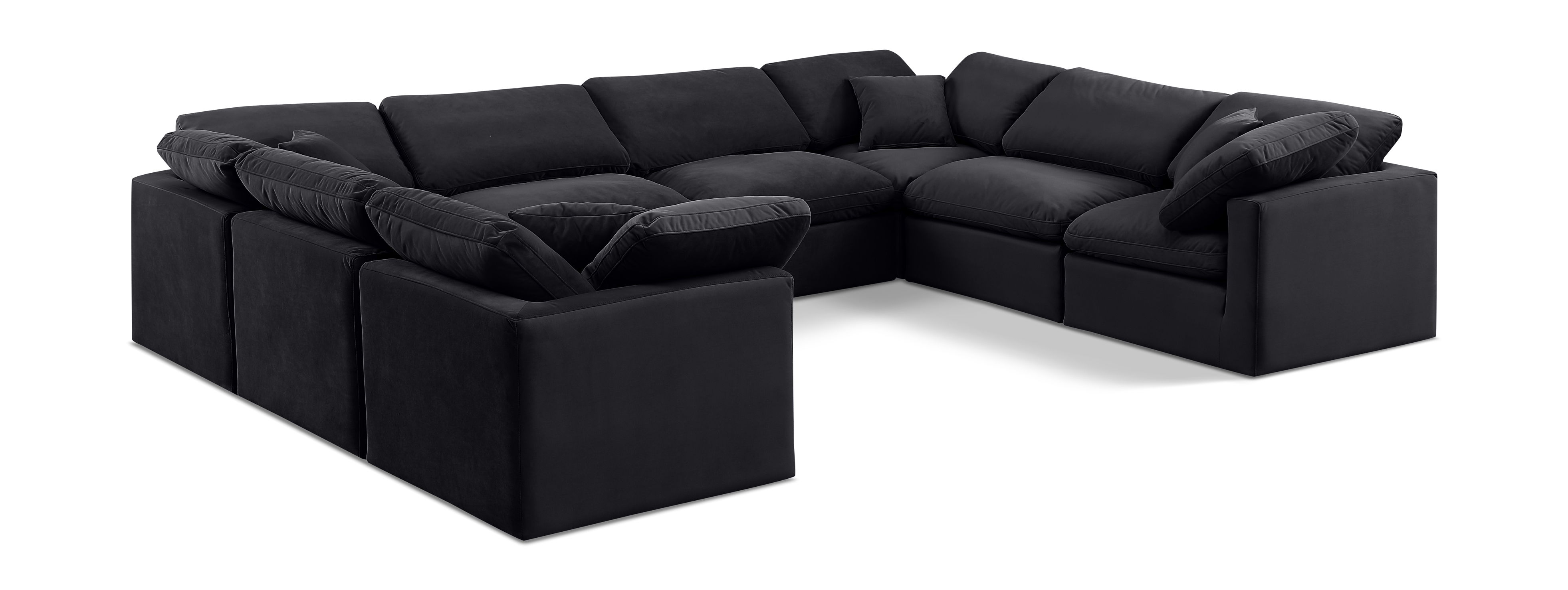 Indulge - Velvet 8 Piece Modular Sectional - Charcoal