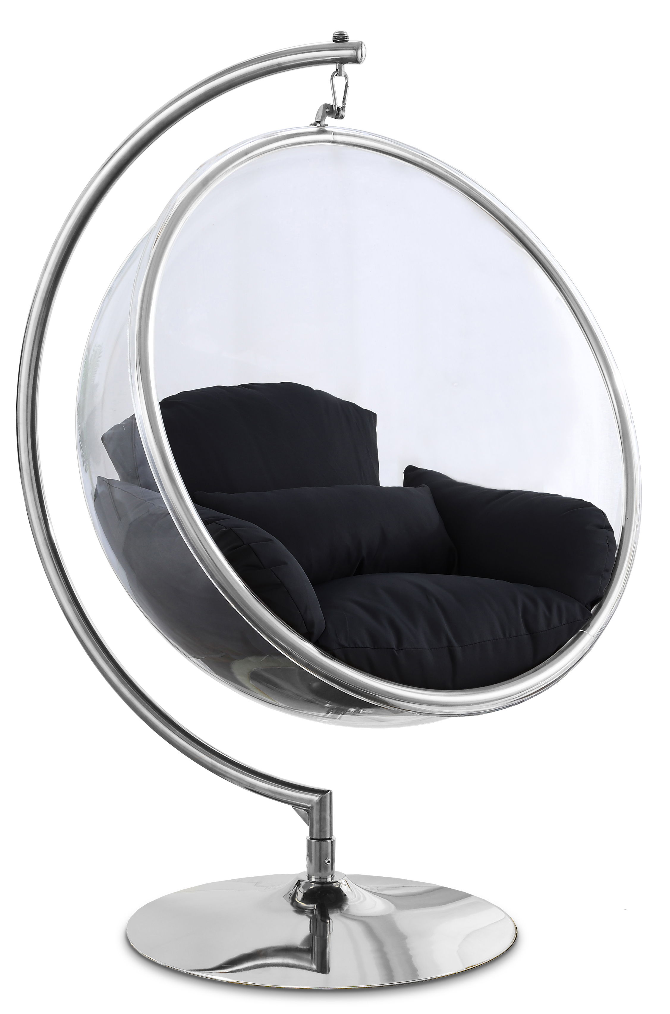 Luna - Swing Chair - Black - Fabric