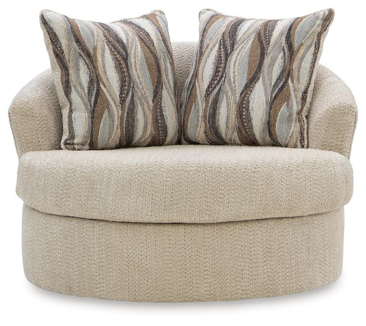 Lofwood - Swivel Accent Chair - Oatmeal