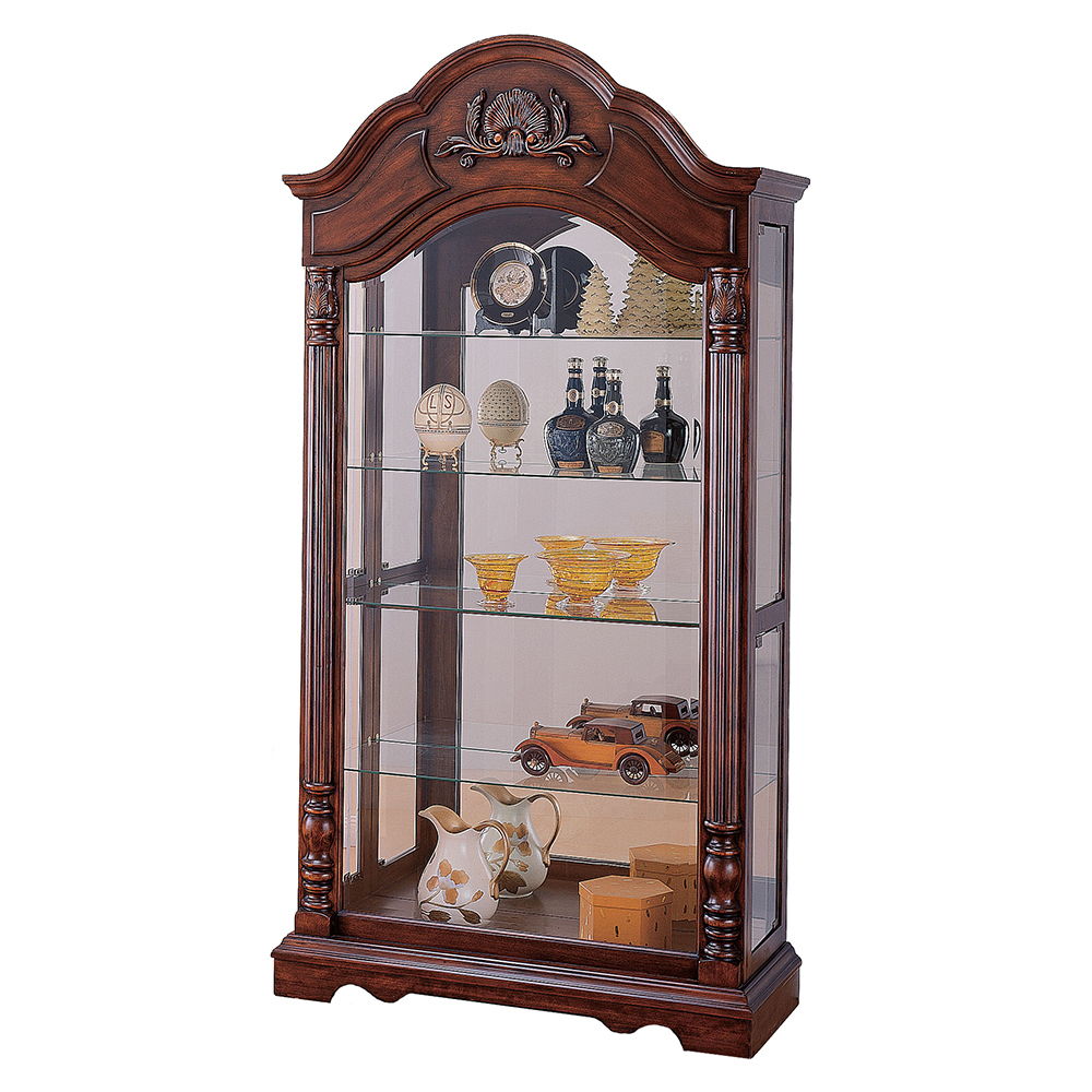 Denton - Curio Cabinet - Cherry, dark brown, view 2