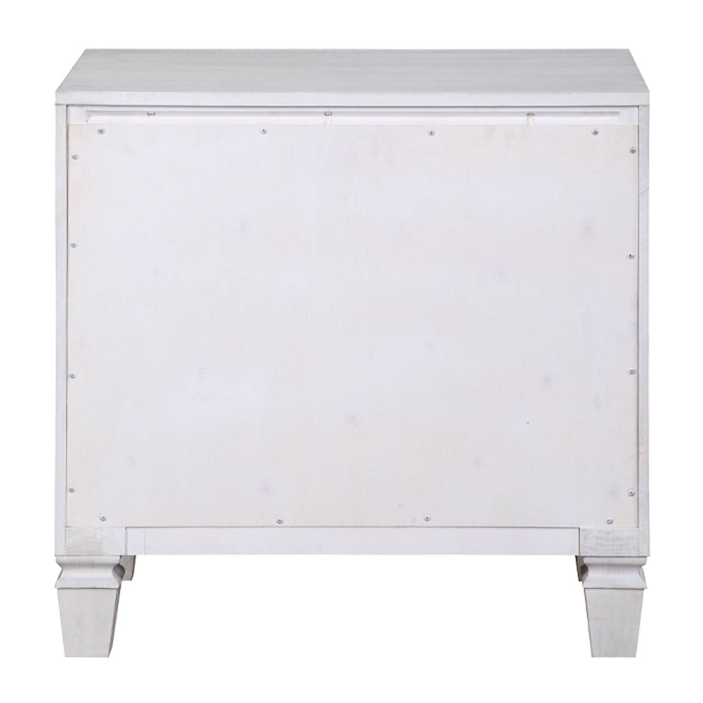 Katia - Nightstand - Rustic Gray & Weathered White, white, view 4