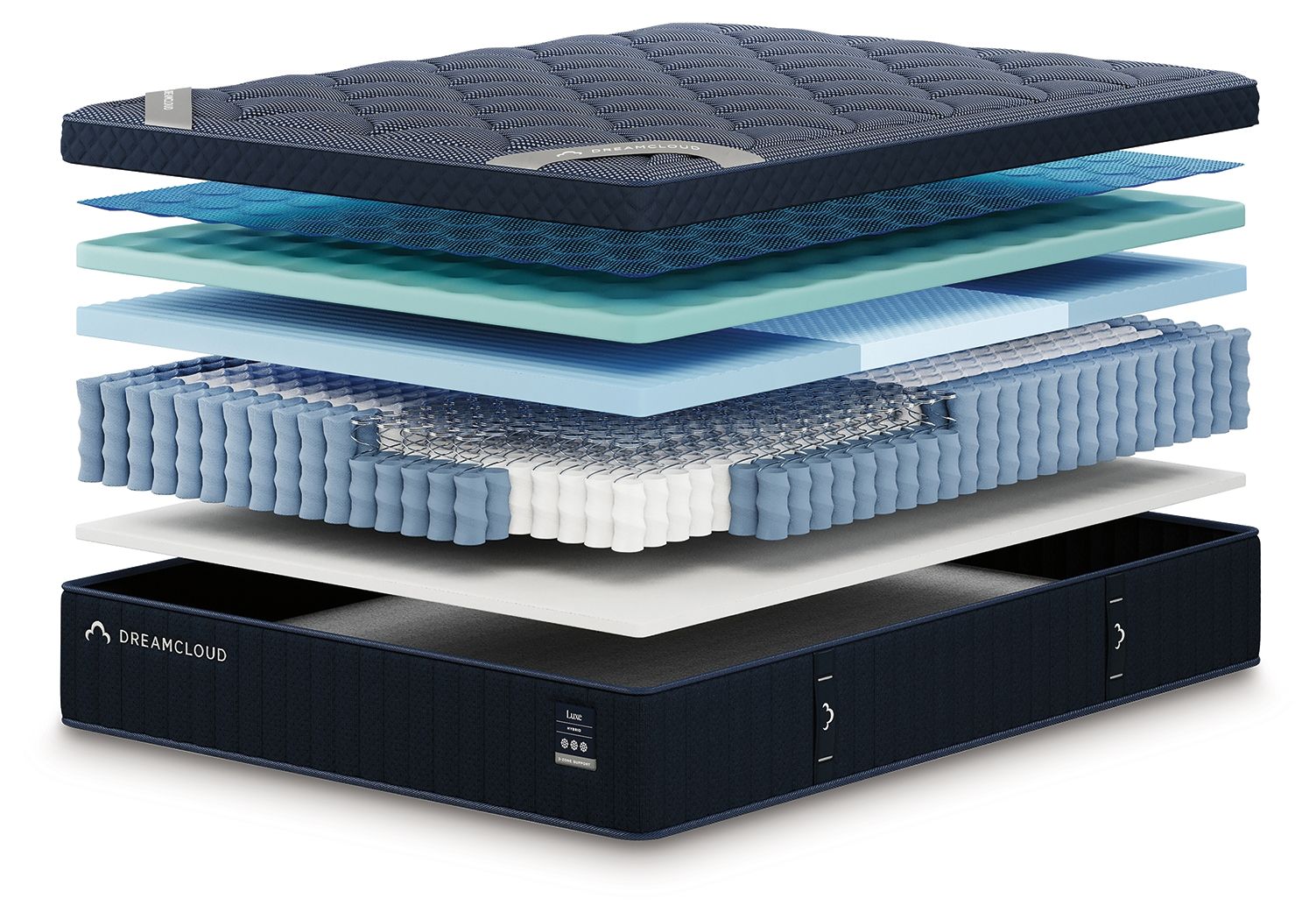Ashley Furniture DreamCloud Luxe Hybrid - Full Mattress - White - Image 3