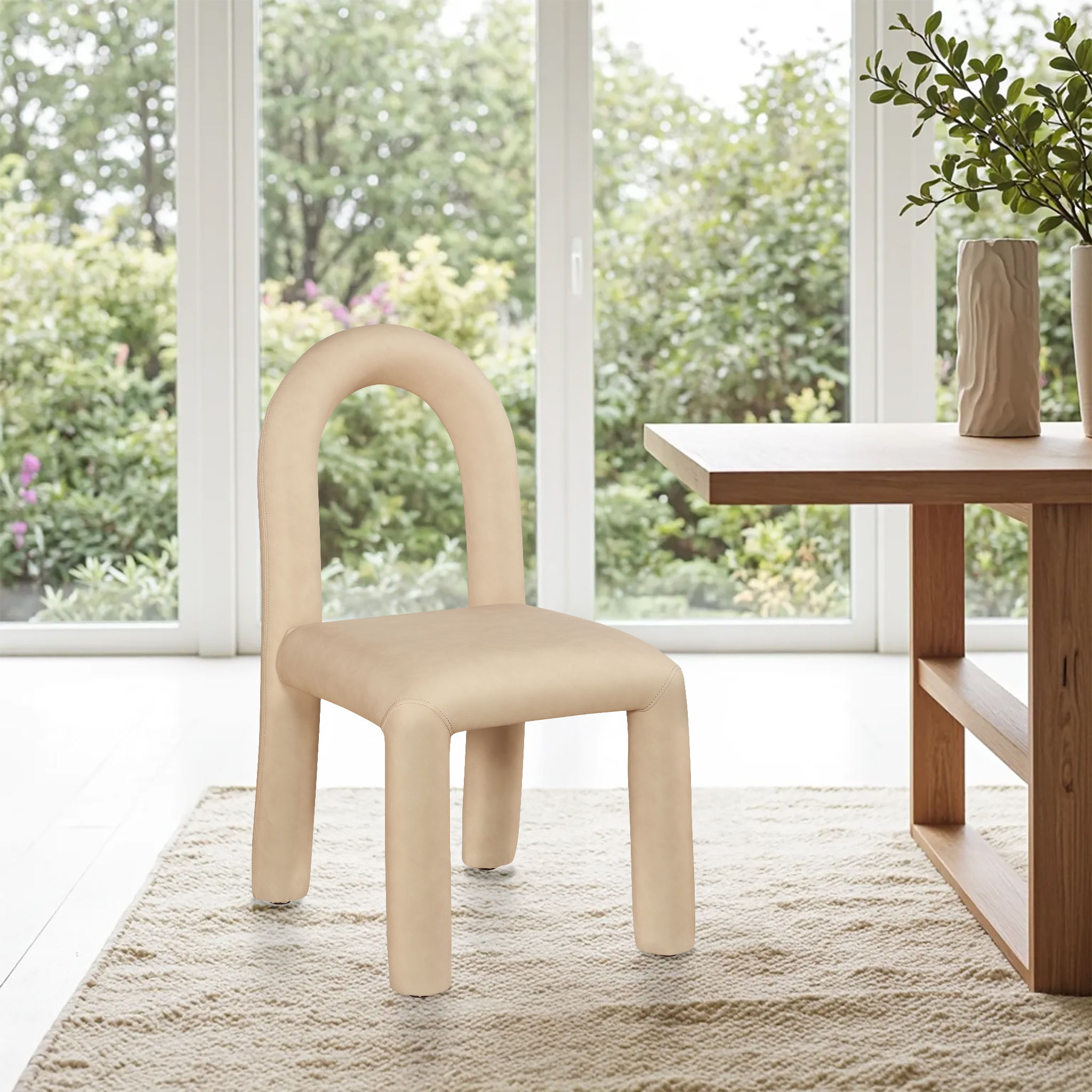Amari - Faux Leather Dining Chair (Set of 2) - Tan