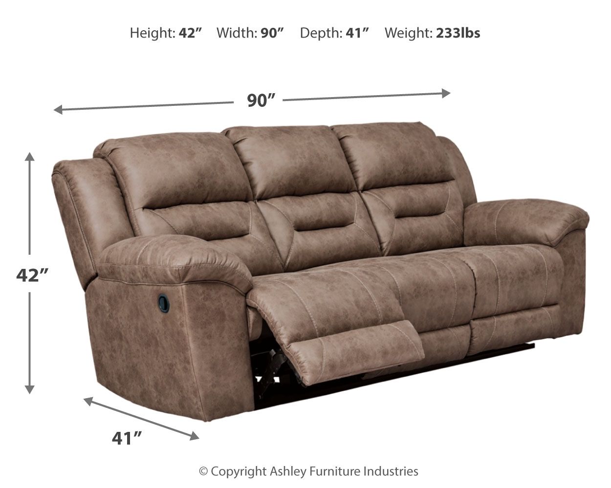 Ashley Stoneland Reclining Sofa