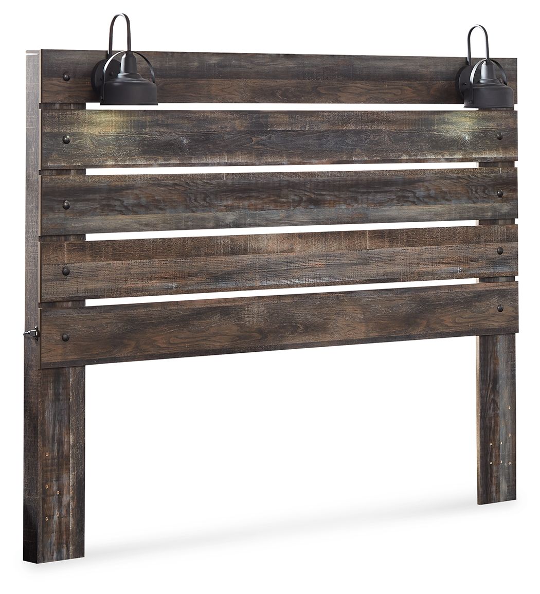 Drystan – King Panel Headboard – Brown / Beige