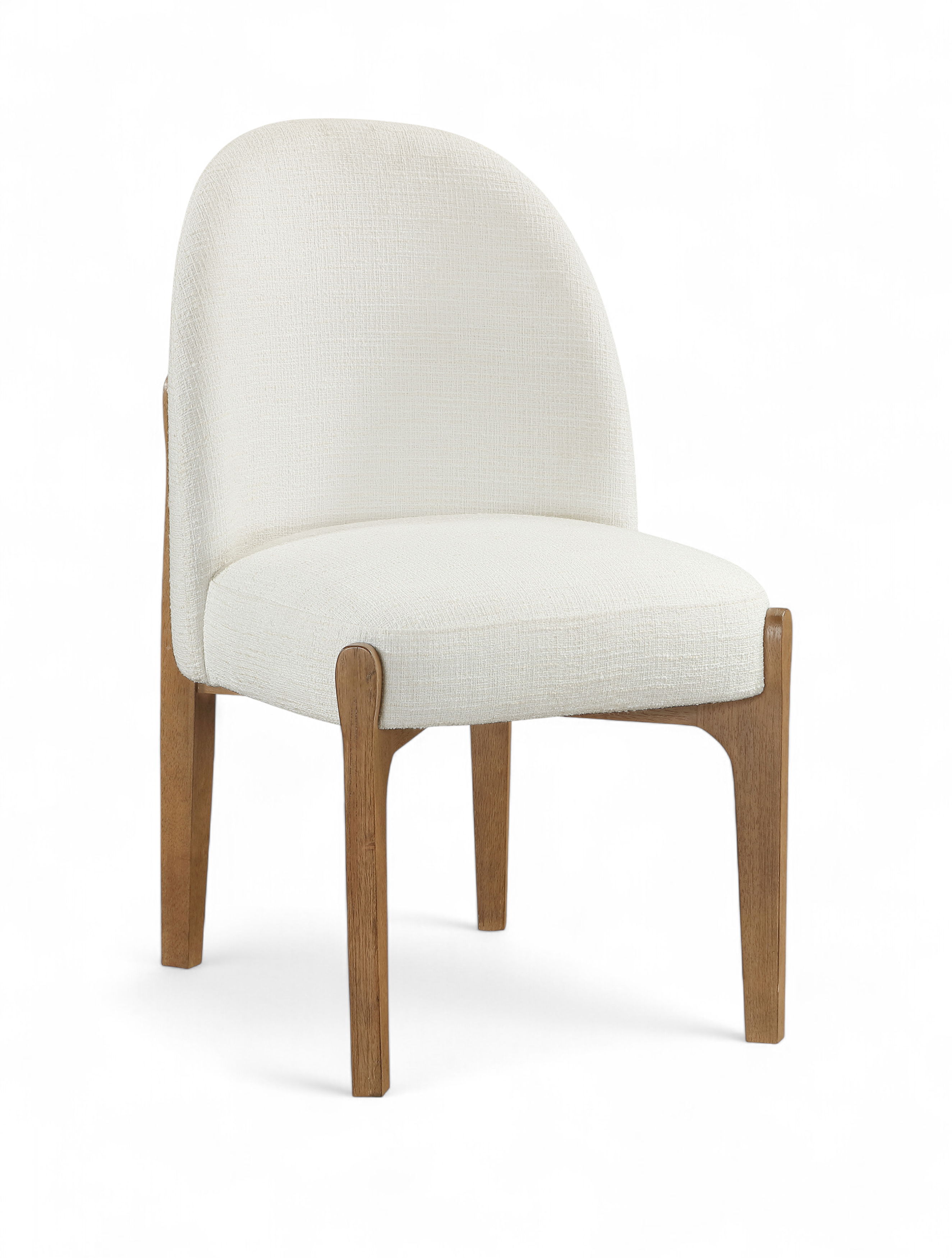 Torino - Fabric Upholstered Dining Chair (Set of 2) - Cream / Brown
