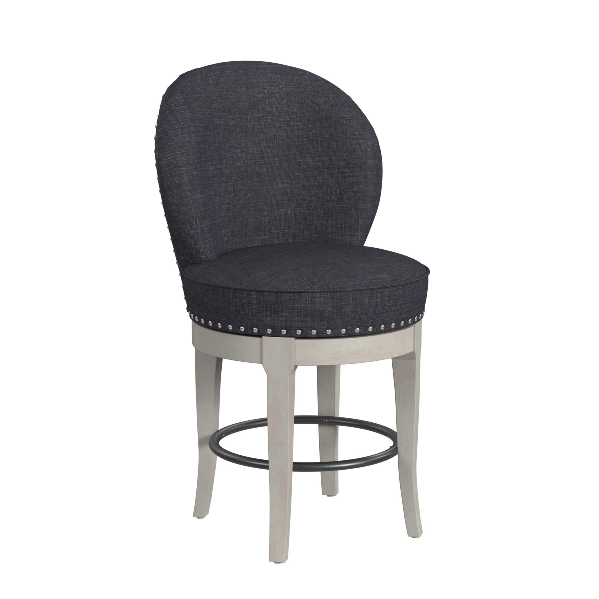 Westford - Swivel Counter Stool (Set of 2) - Charcoal Gray