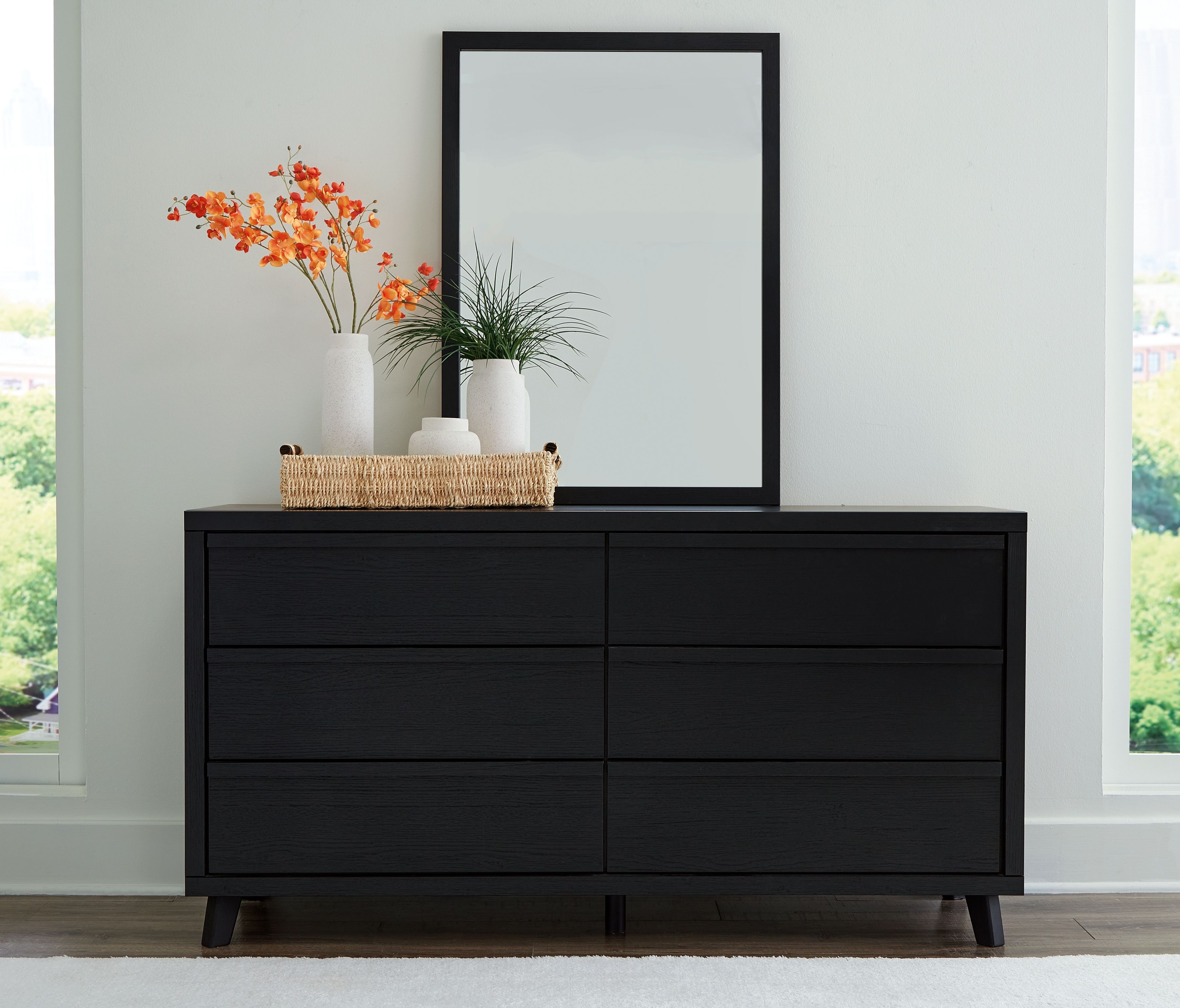 Ashley Furniture Danziar - Dresser And Mirror - Black - Image 4