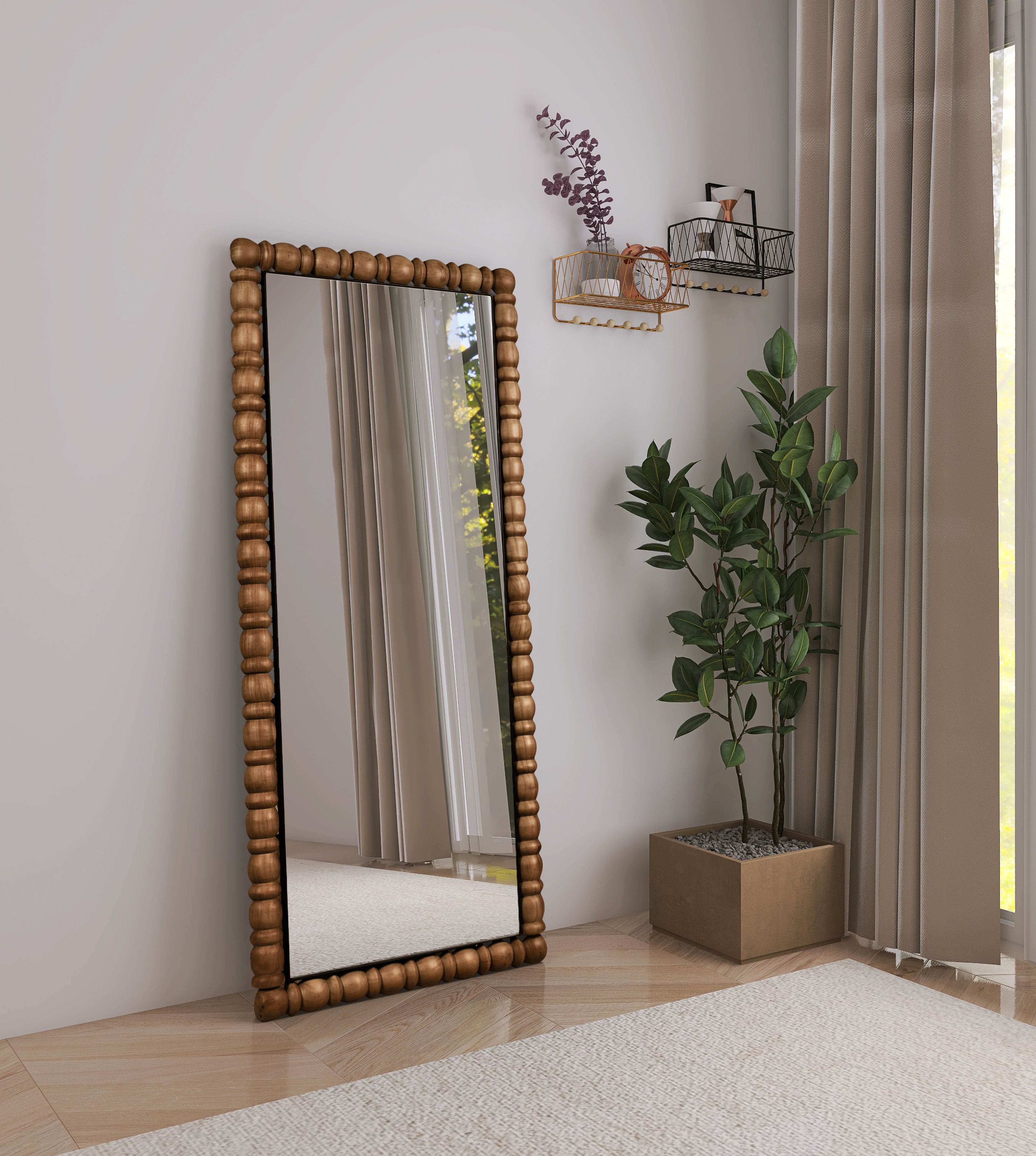 Aubrey - Mirror - Brown
