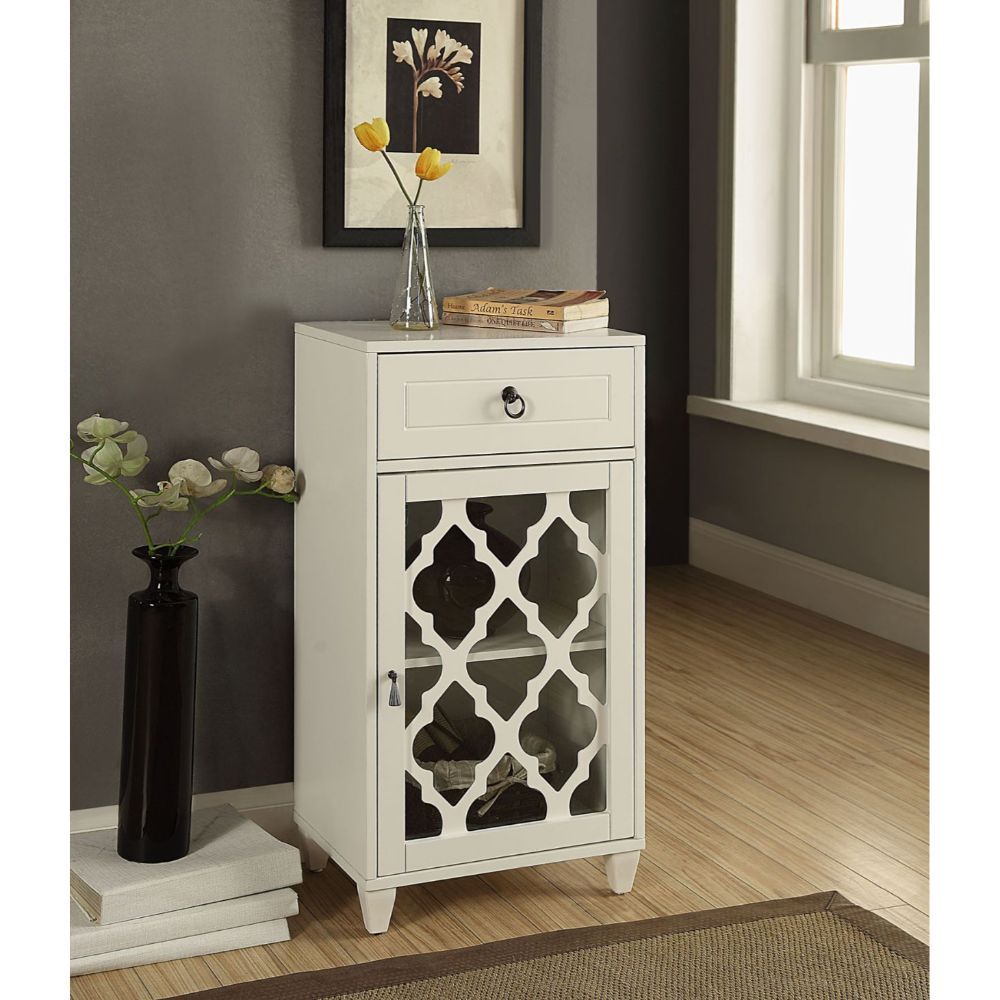 Ceara - Accent Table - White, white