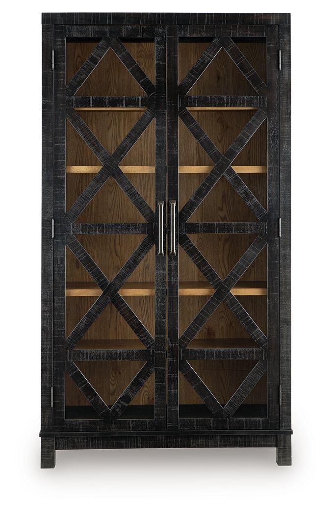 Ashley Furniture Christop - Accent Cabinet - Black / Brown - Image 4