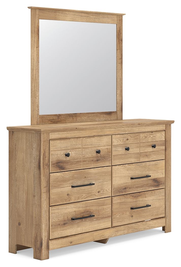 Makidern - Dresser And Mirror - Tan
