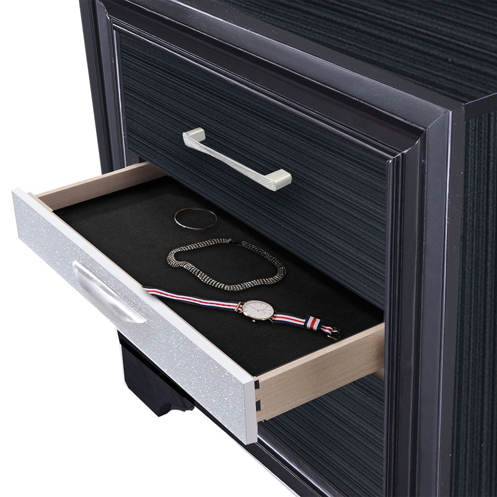 Naima - Nightstand - Black, black, view 5