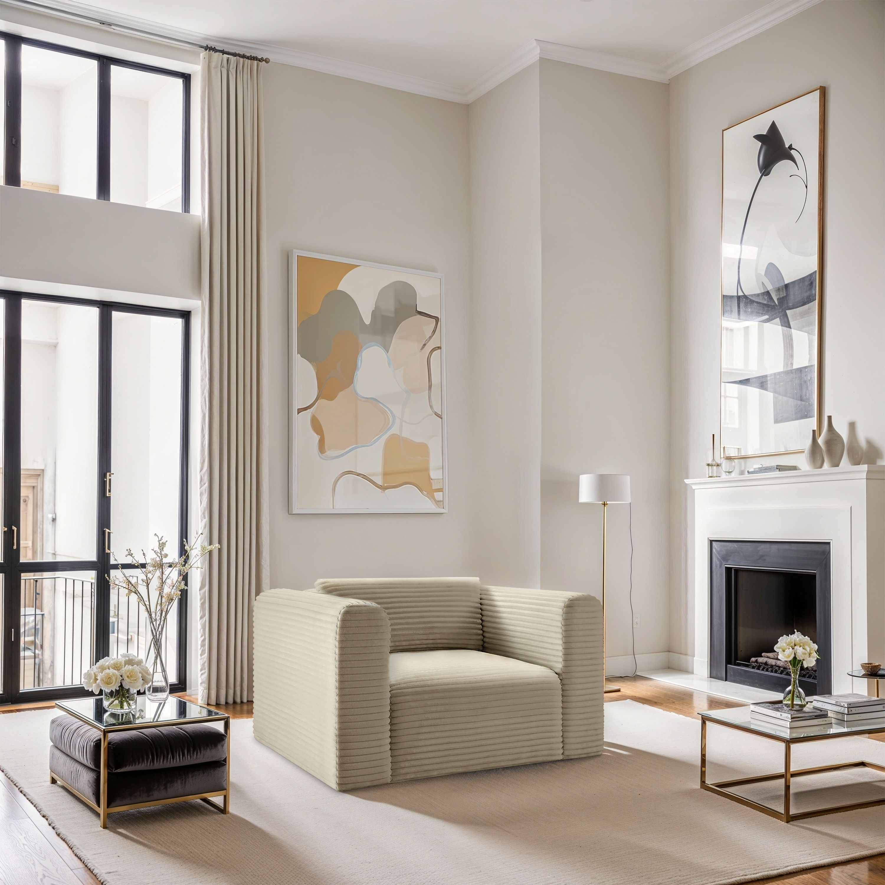 Shaggy - Arm Chair - Cream