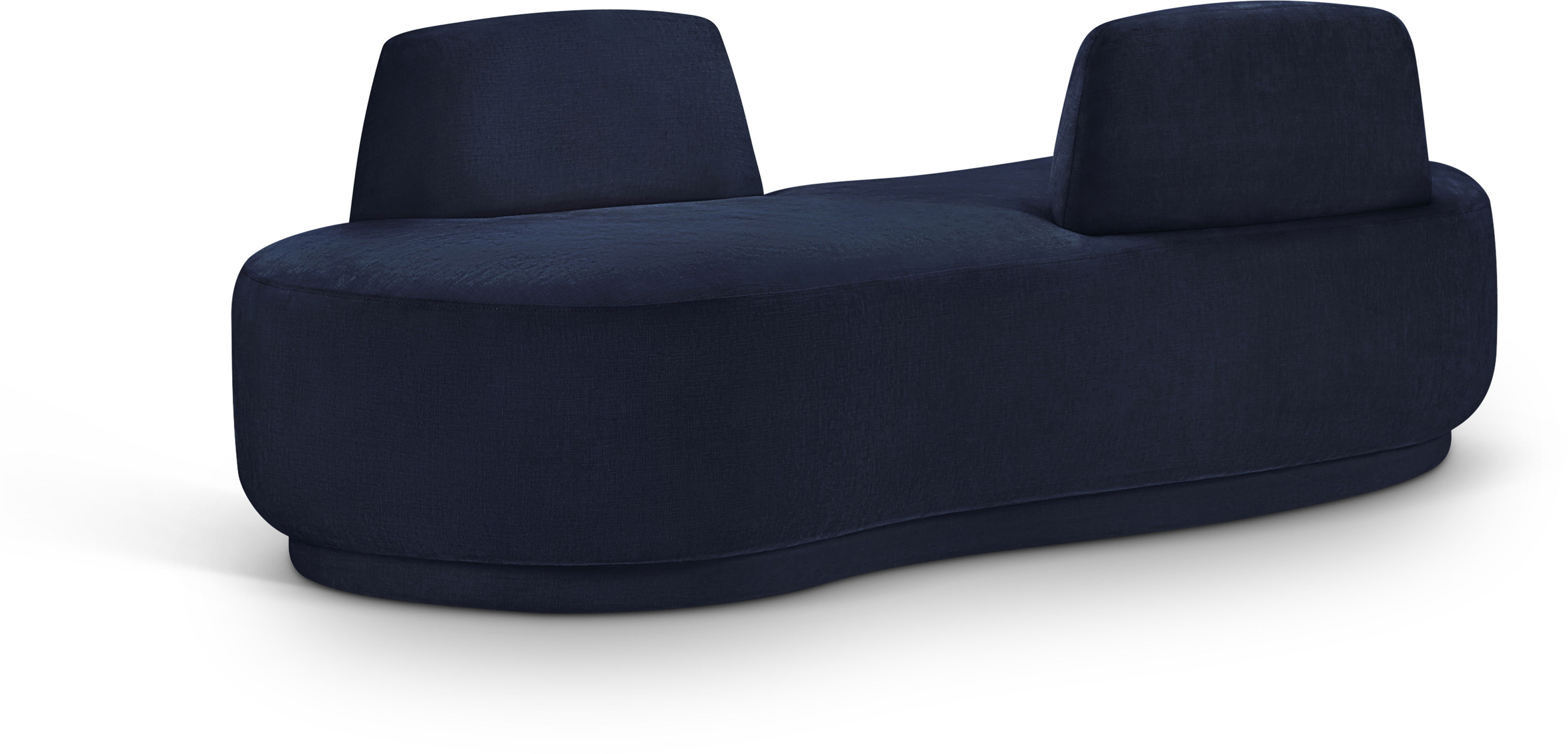 Argyle - Chenille Fabric Chaise / Loveseat - Navy