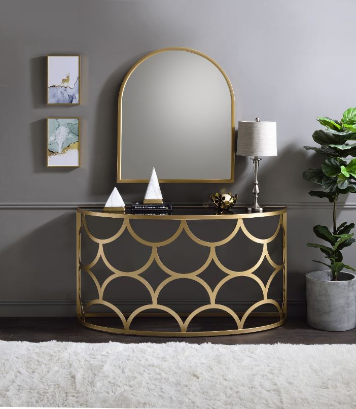 Altus - Console Table - Gold, gold