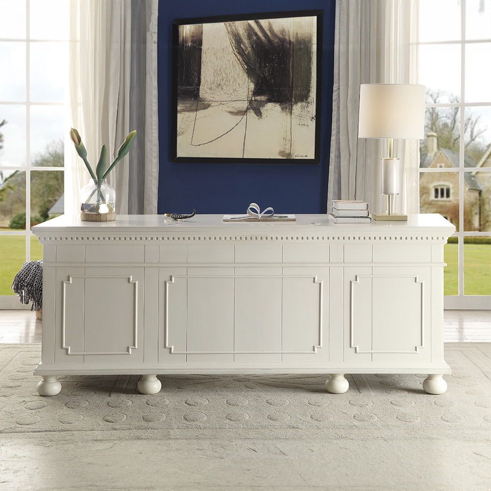 Gustave - Executive Writing Desk - Cream, beige, view 4