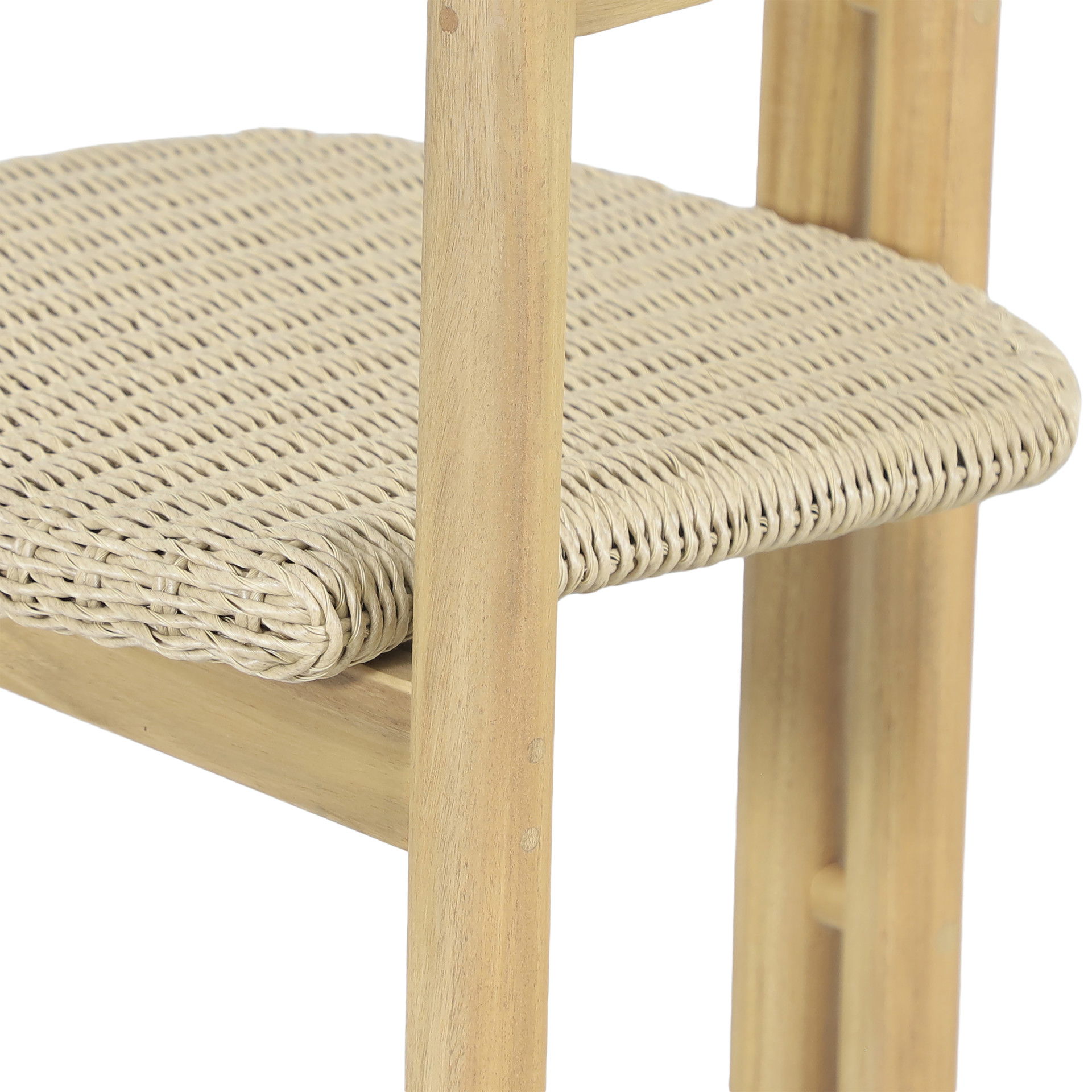 Sedona - Wood And Wicker Patio Dining Chair (Set of 2) - Natural / Brown, light brown, view 5