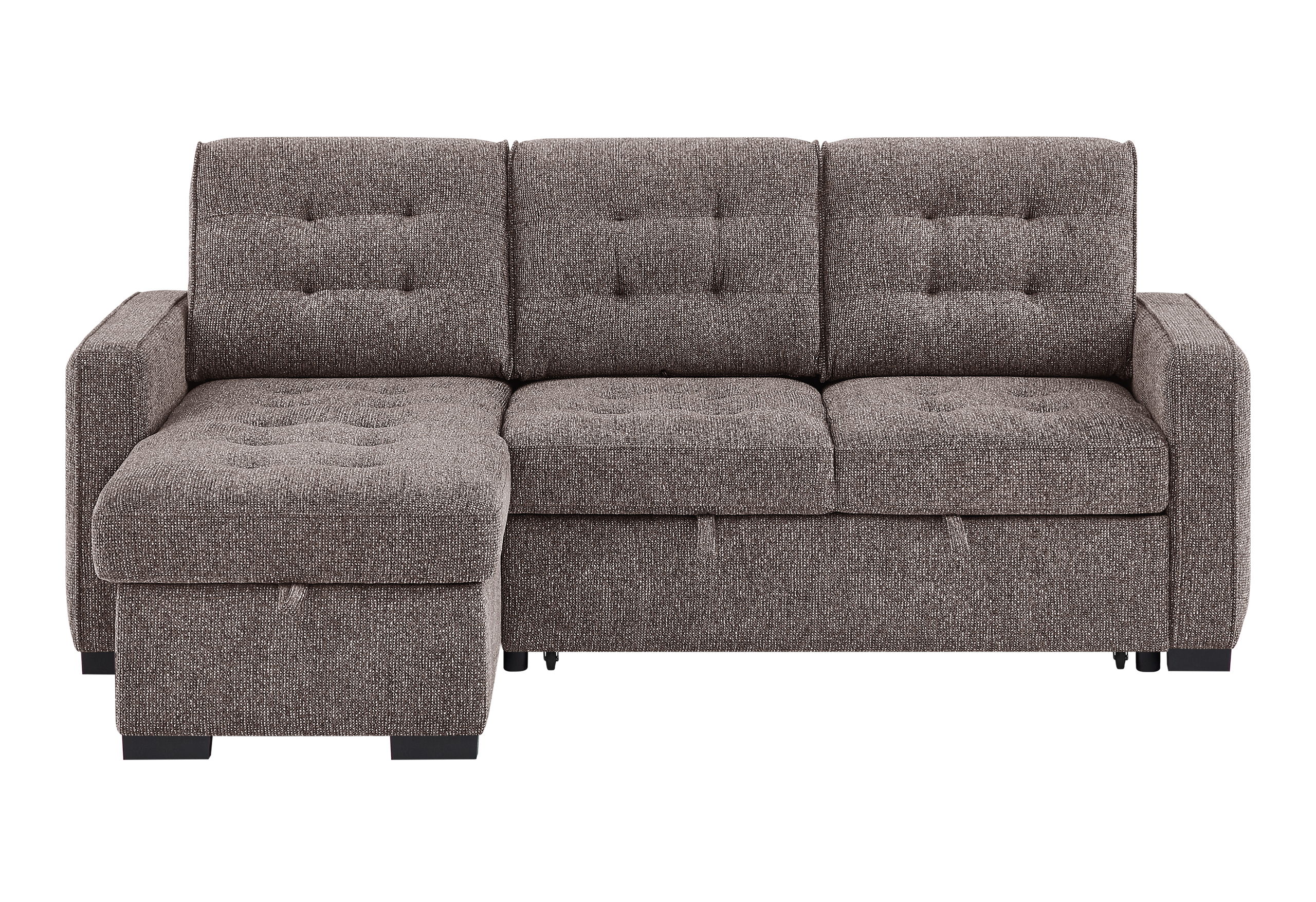 U0707 - Sofa Bed Reversible Chaise - Brown