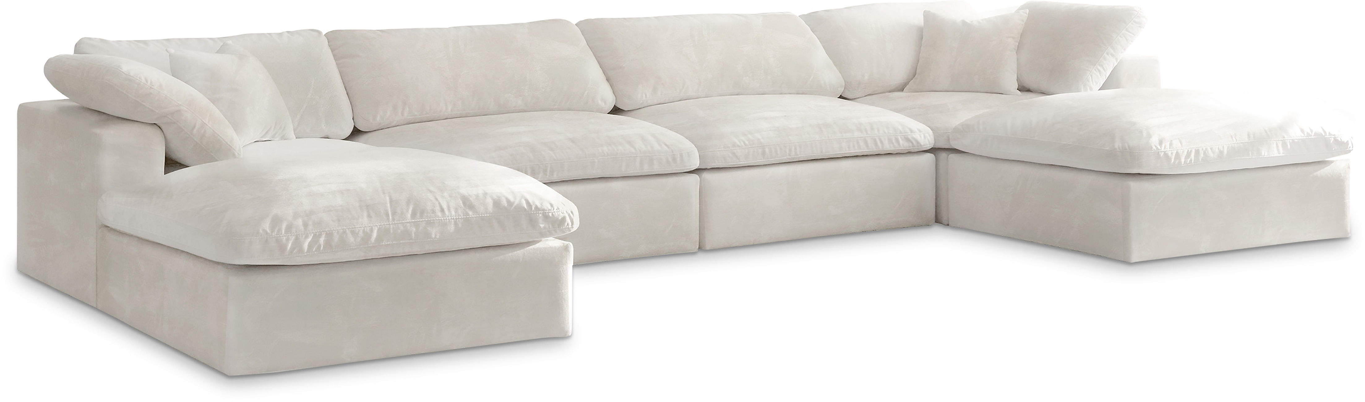 Cozy - 6 Piece Modular Double Chaise Sectional - Beige