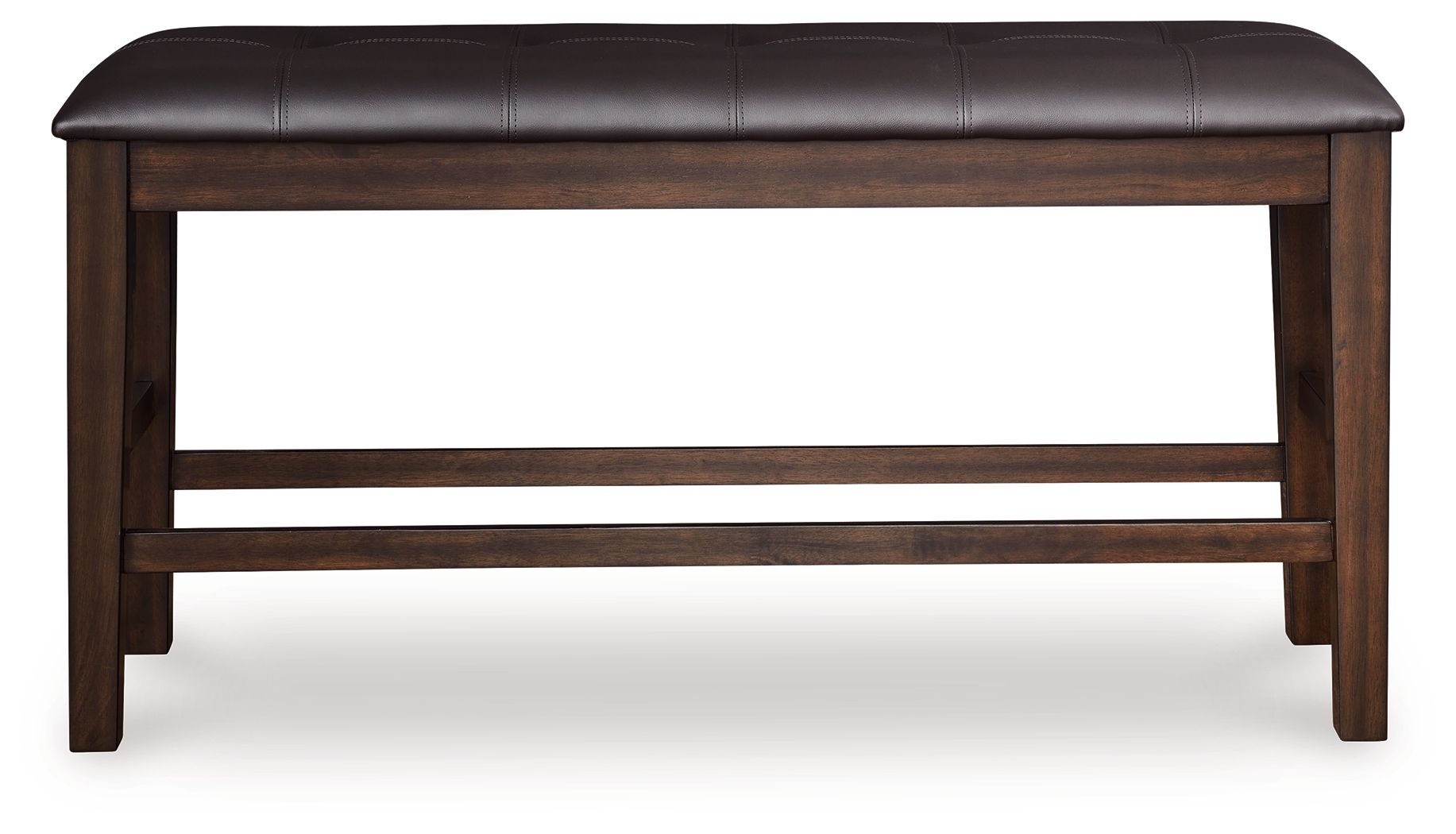 Haddigan - Double Counter Height Upholstered Bench - Dark Brown