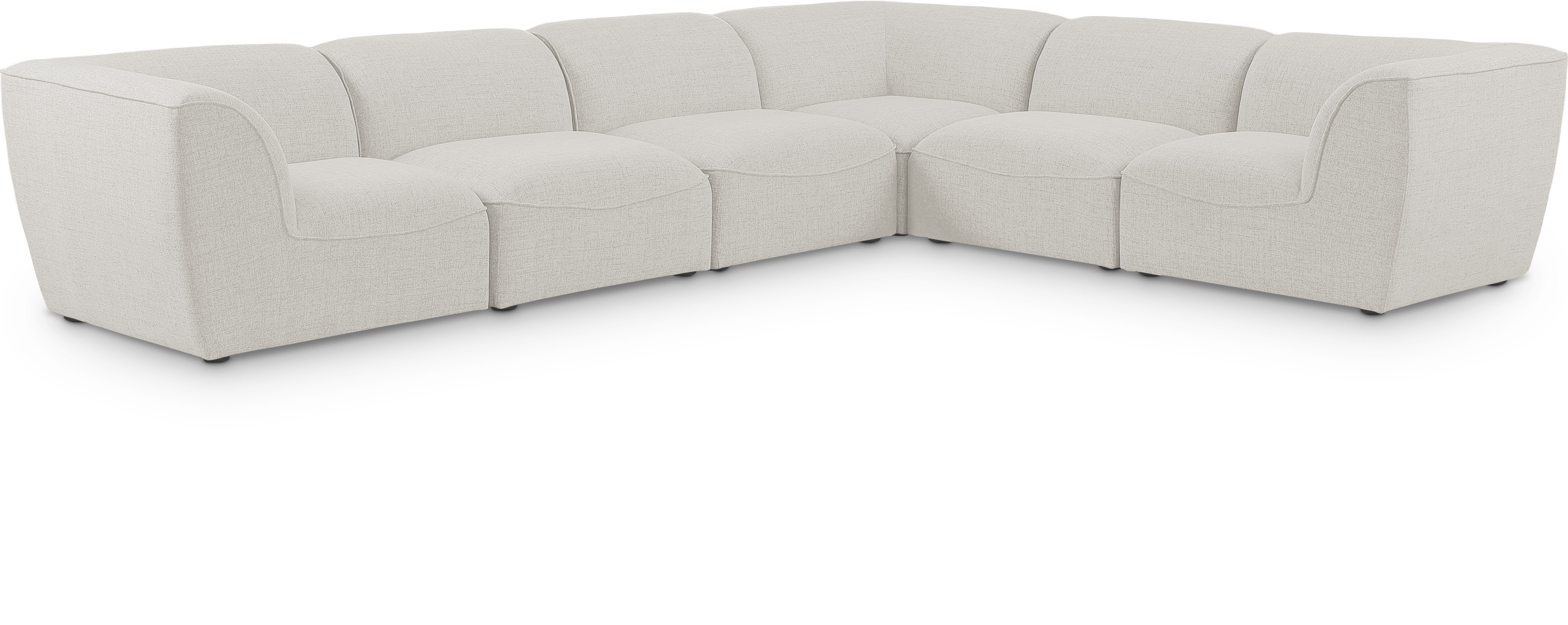 Miramar - 6 Piece Modular Corner Sectional - Cream