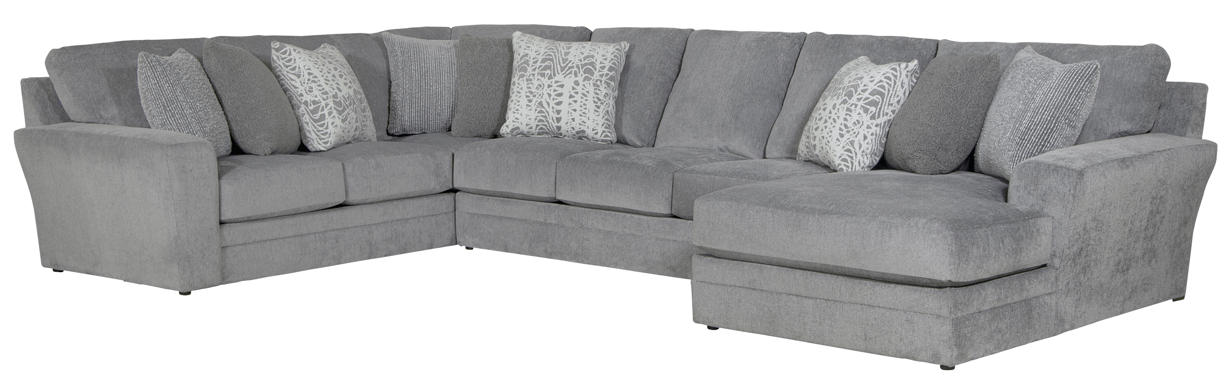 Glacier - 3 Piece Sectional With RSF Chaise, Comfort Coil Seating And 9 Included Accent Pillows Image