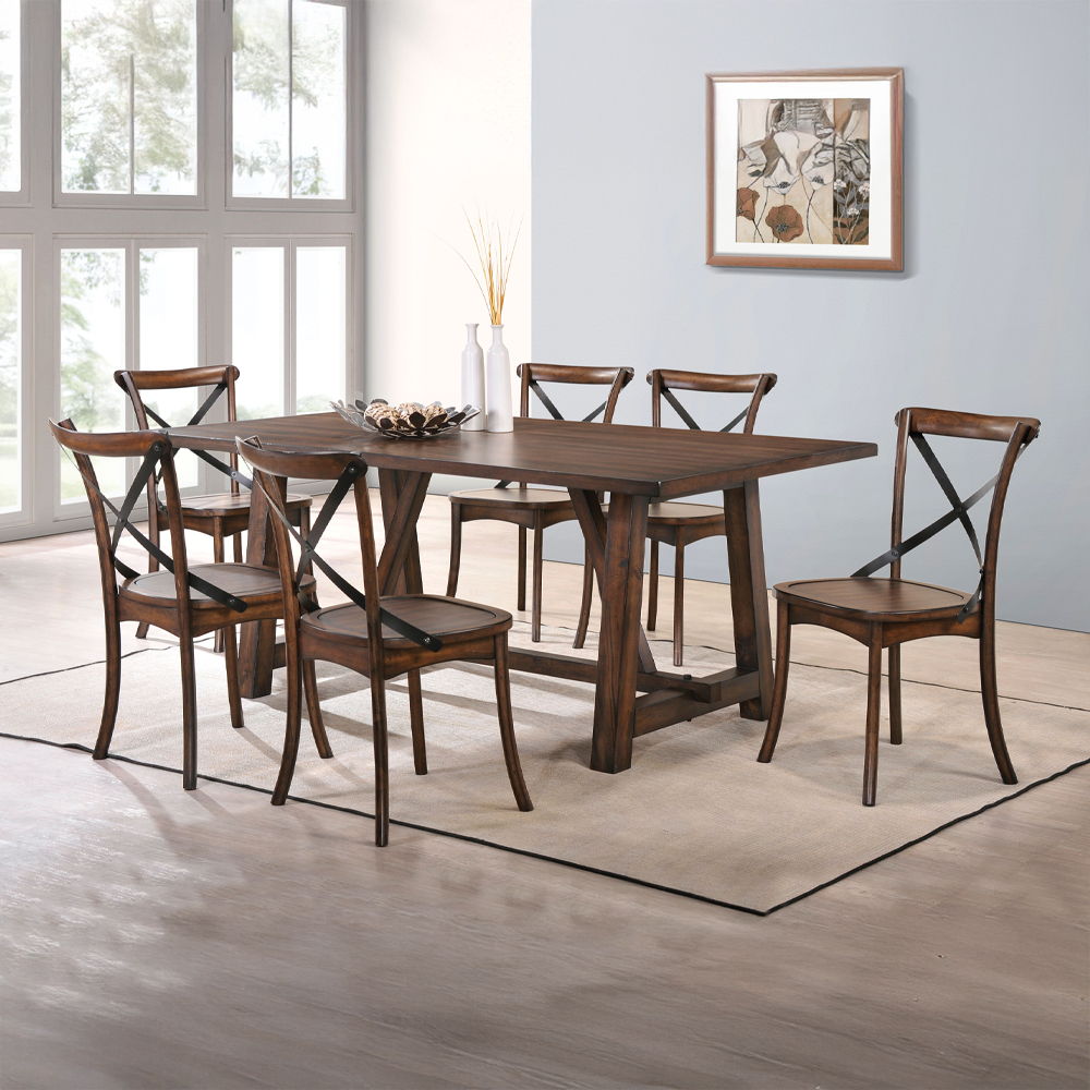Kaelyn - Side Chair (Set of 2) - Dark Oak & Black Metal, black, view 5