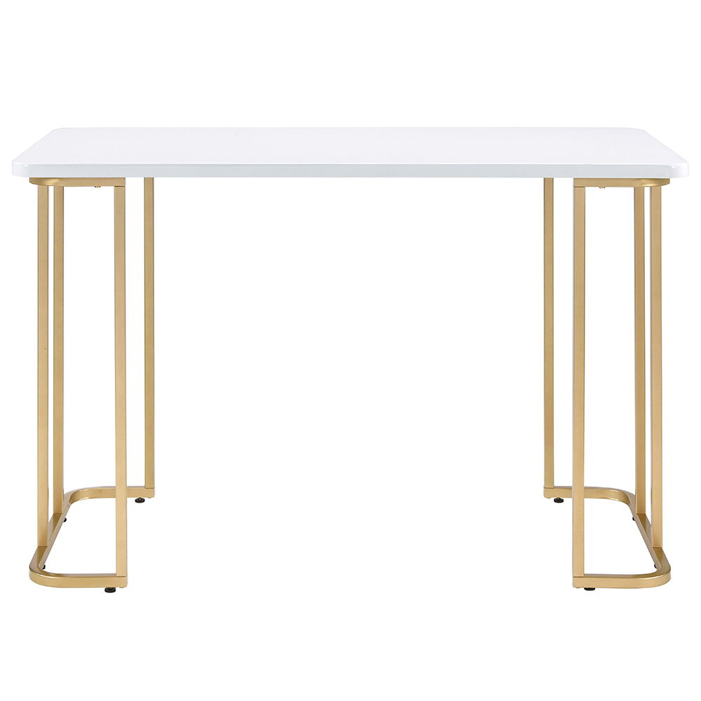 Estie - Writing Desk (Same Ac00902) - White & Gold, white, view 5