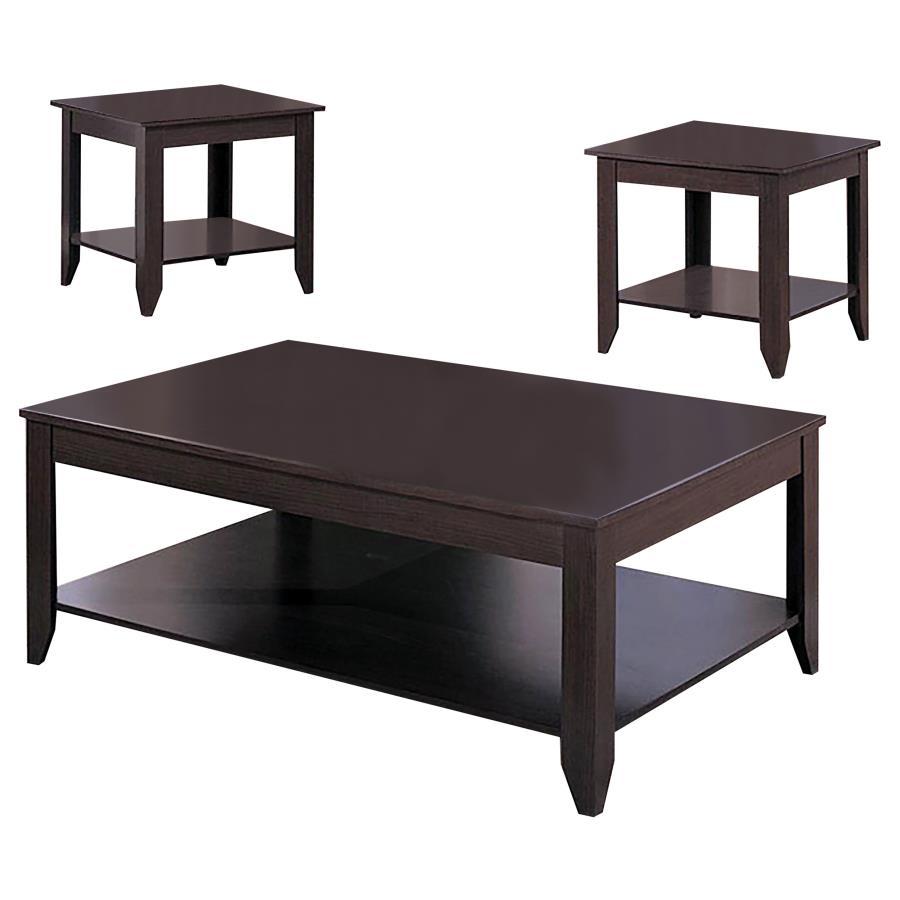 Brooks - 3 Piece Rectangular Coffee Table Set - Cappuccino Image