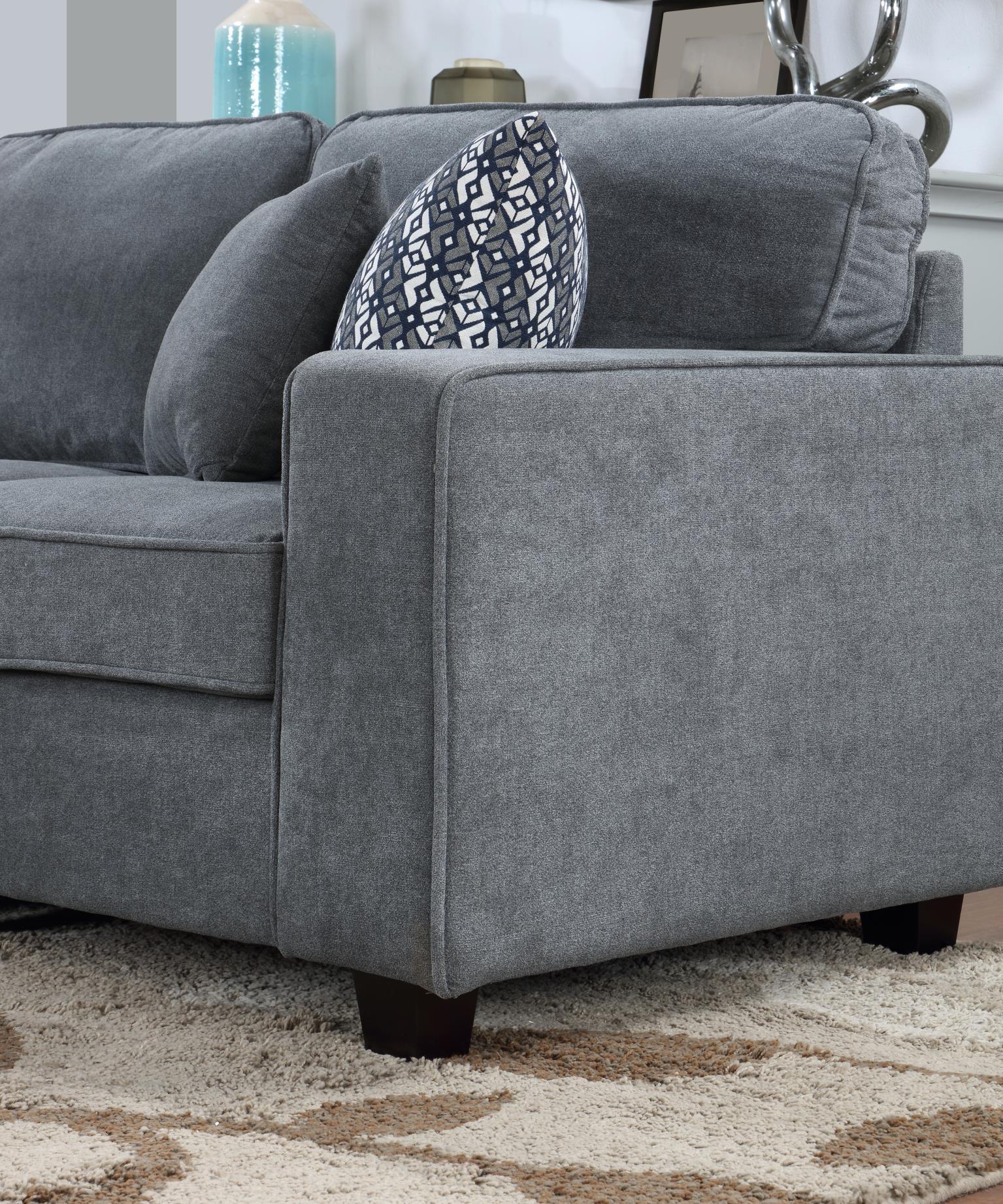 U279 - 5 Piece Sectional (2 Armless Chairs) - Gray