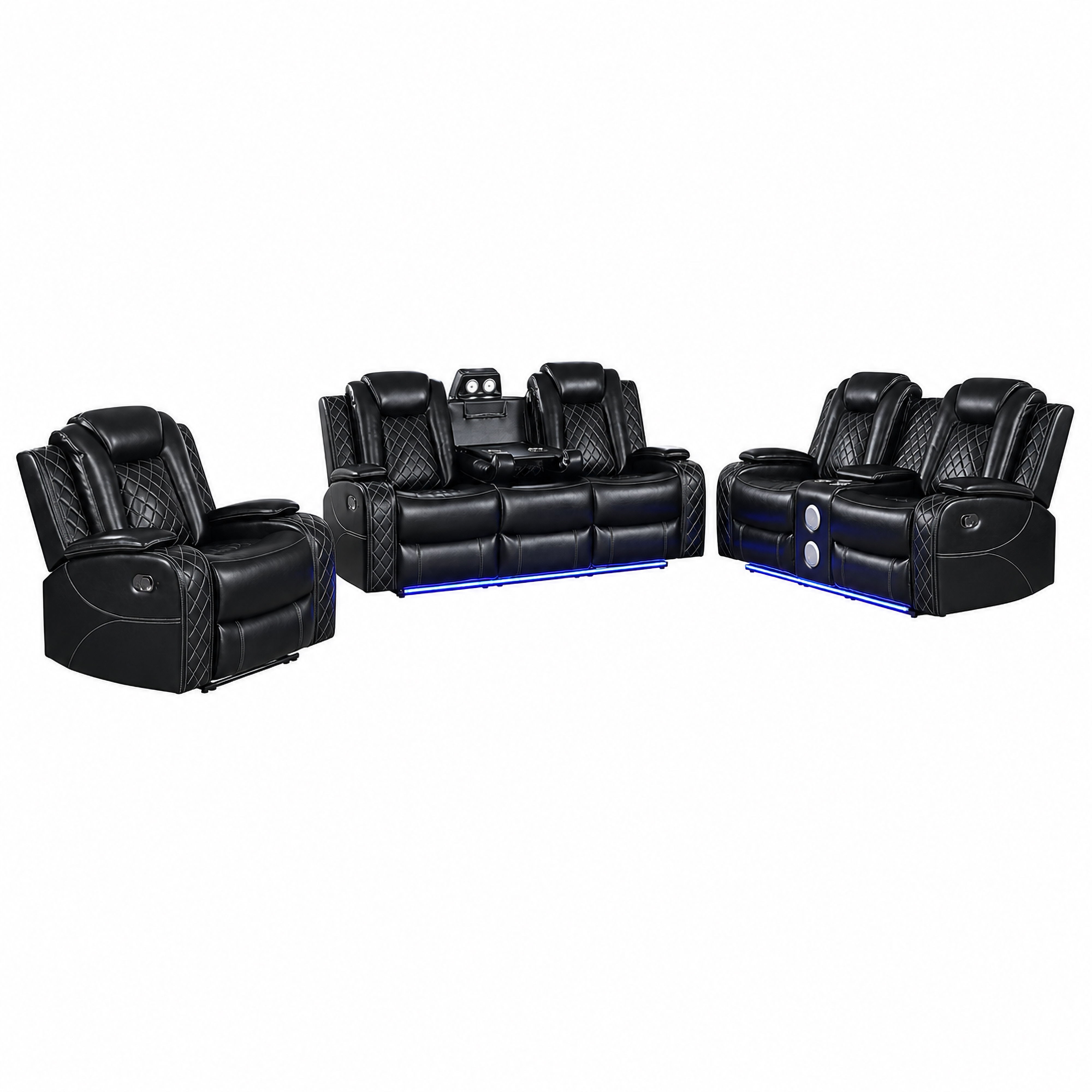 3 Pc · Sofa & Loveseat & Chair