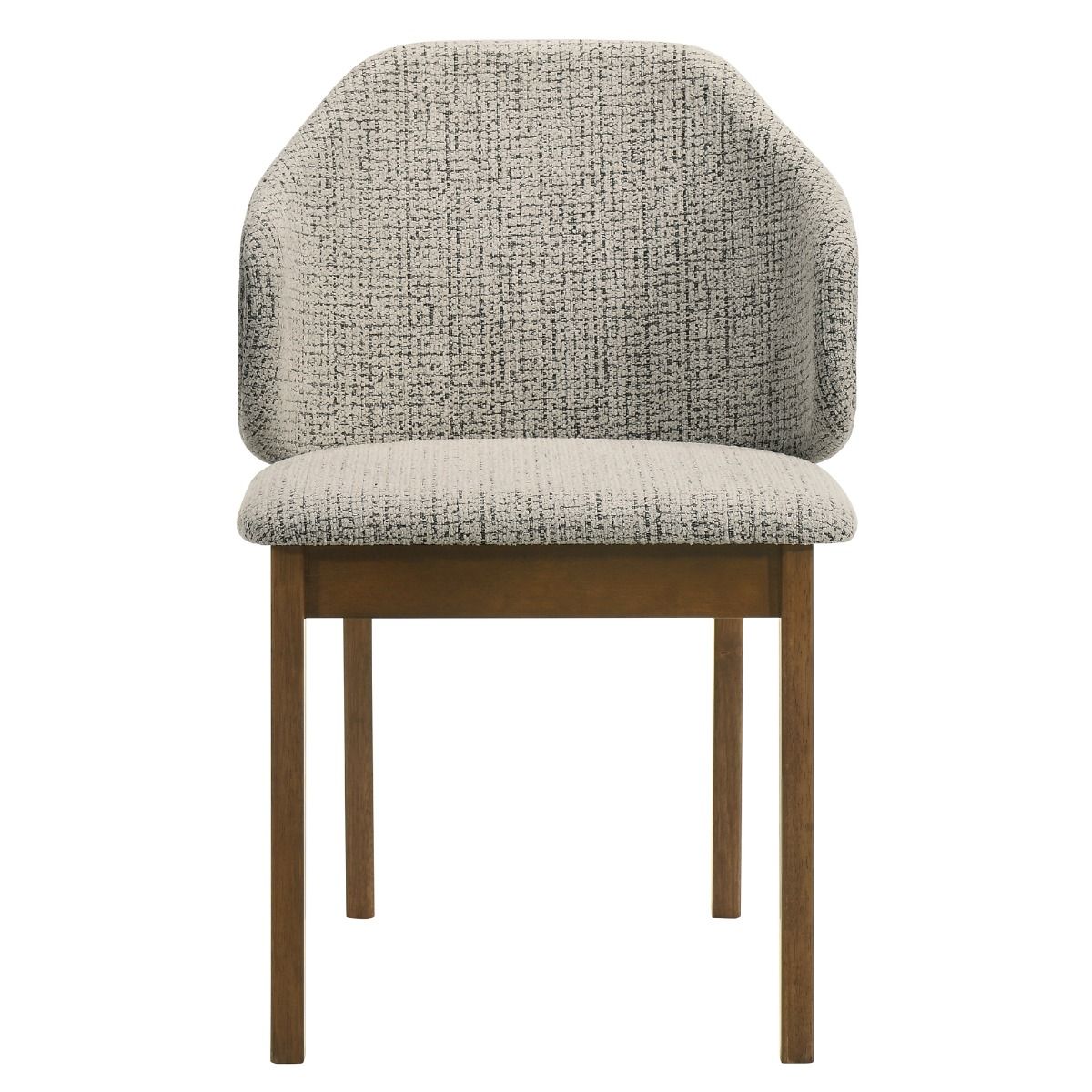 Oleia - Side Chair (Set of 2) - Chenille & Walnut, gray, view 3