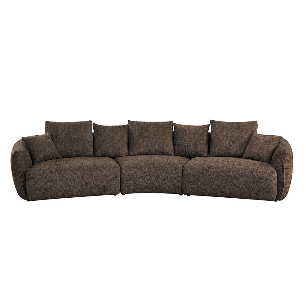 Bash - Sofa With 7 Pillows - Macca Anthology Boucle, dark brown, view 8